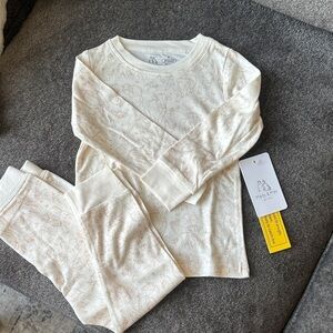 Cream Kids Animal-Print Pajama Set